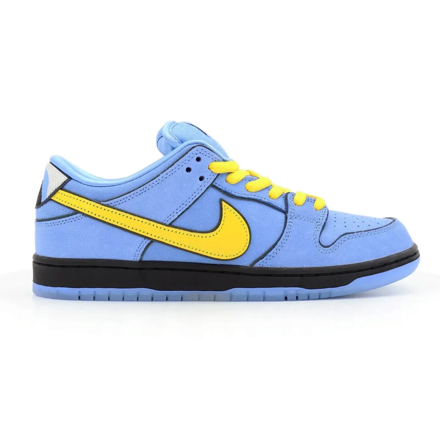 Tênis Nike Azul Dunk Low Meninas Super Poderosas Lindinha Visto Pelo Lado Direito