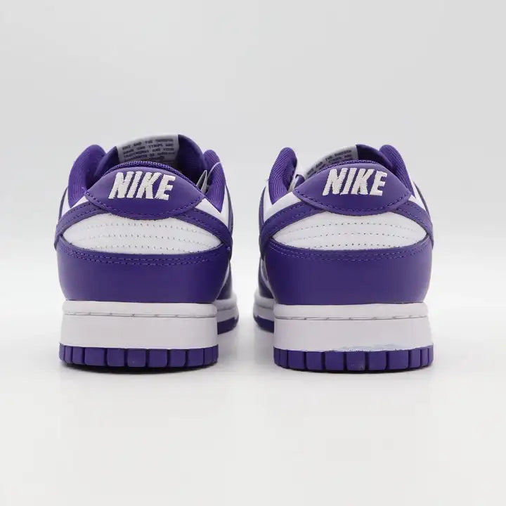 Tenis Roxo Nike Dunk Low Court Purple Detalhes Traseiro