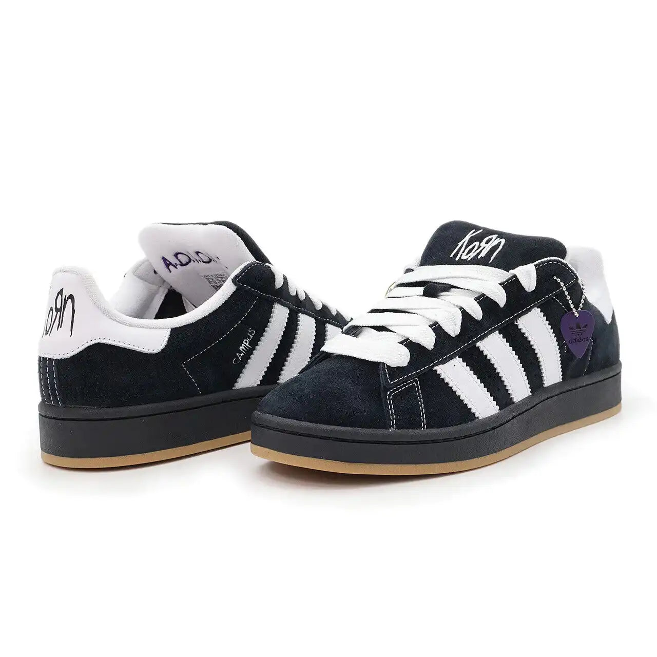Tênis Preto Adidas Campus 00s Korn Par Visto de Lado