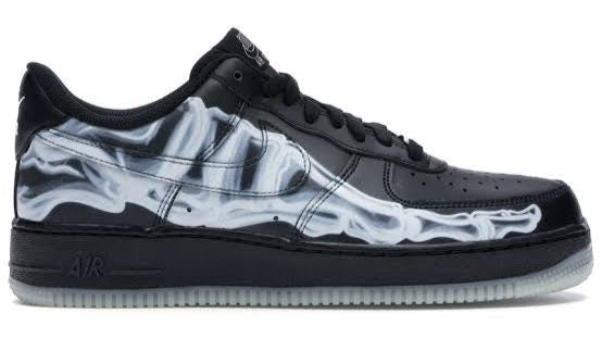 Tênis Preto Nike Air Force 1 Black Skeleton Capa do Produto