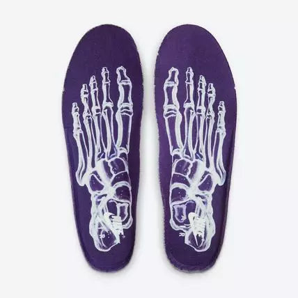 Tênis Roxo Nike Air Force 1 Skeleton Purple Palmilha Roxa com Formato de Esqueleto do Pe