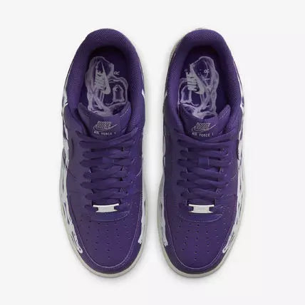 Tênis Roxo Nike Air Force 1 Skeleton Purple Par Visto Por Cima