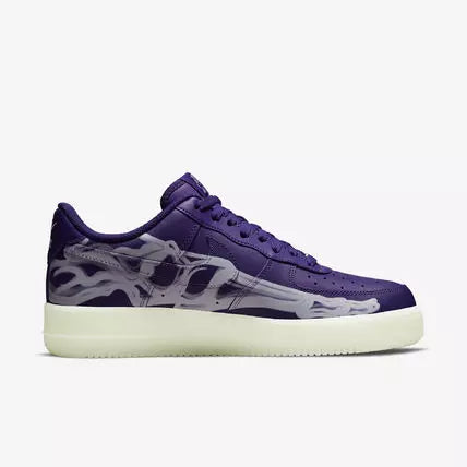 Tênis Roxo Nike Air Force 1 Skeleton Purple Parte Lateral Direita