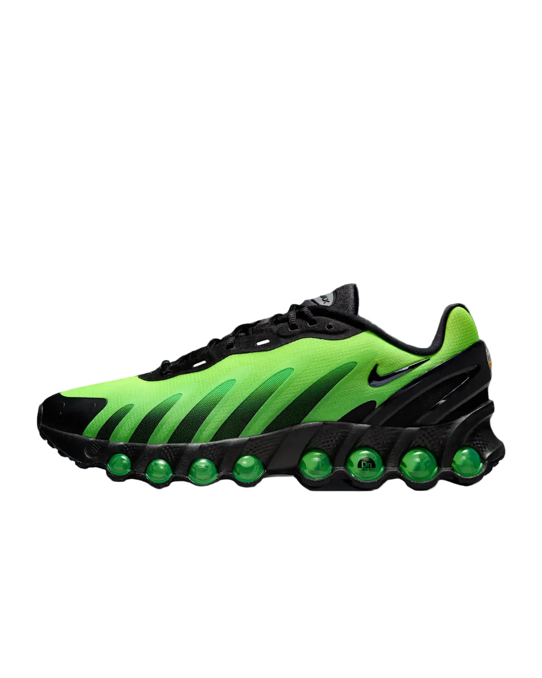 Tênis Verde Com Preto Nike Air Max Dn8 Black Green Strike Parte Lateral Esquerda