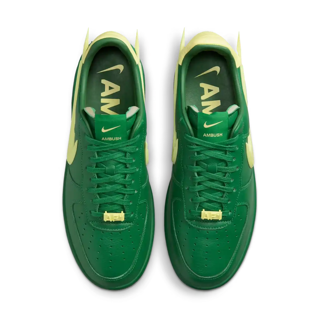Tênis Verde Nike Air Force 1 Low SP x Ambush Pine Green Visto por Cima