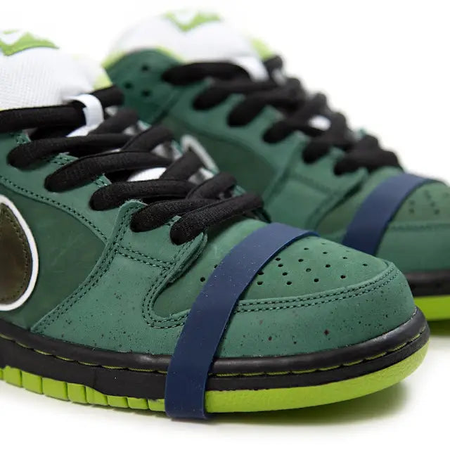 Tênis Verde Nike Dunk Low Concepts Lobster Green Detalhes da Liga Azul