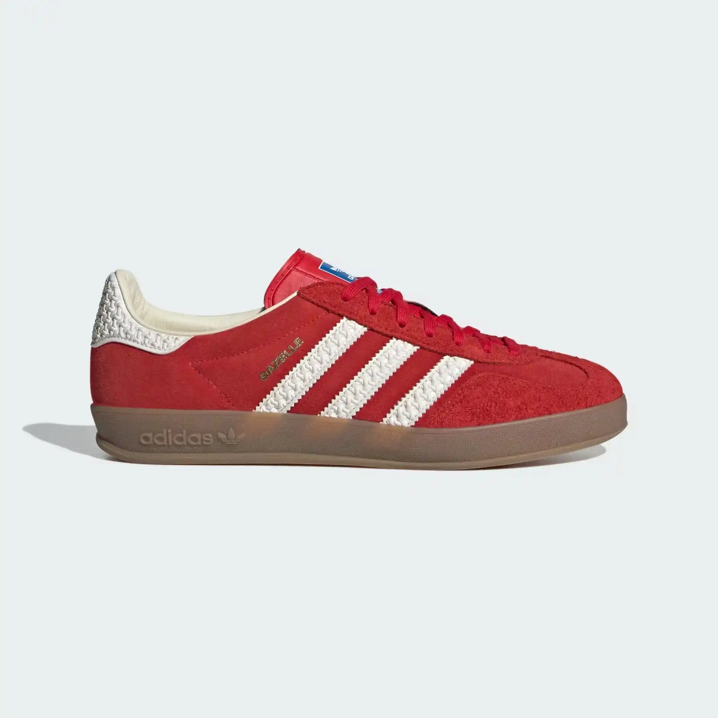 Tênis Vermelho Adidas Gazelle Indoor Red White Vermelho Parte Lateral Direita