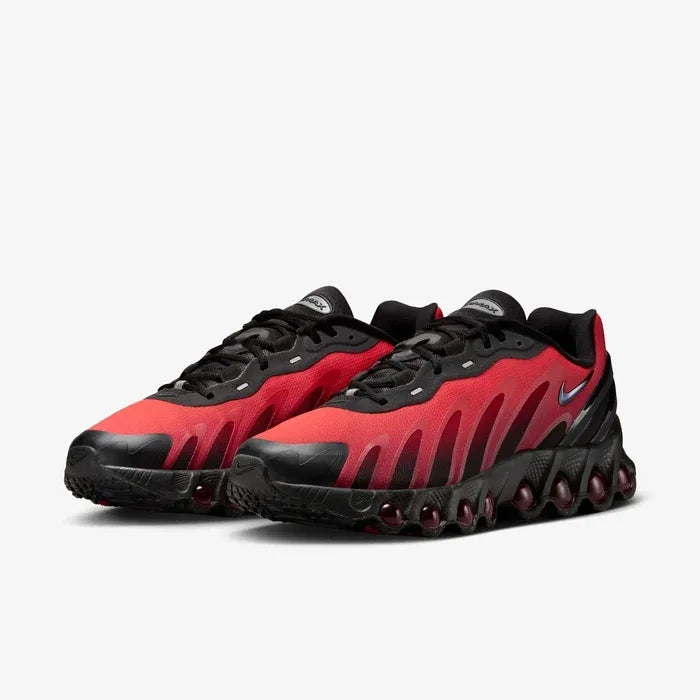 Tênis Vermelho com Preto Nike Air Max Dn8 Black Bright Crimson Par Visto de Frente