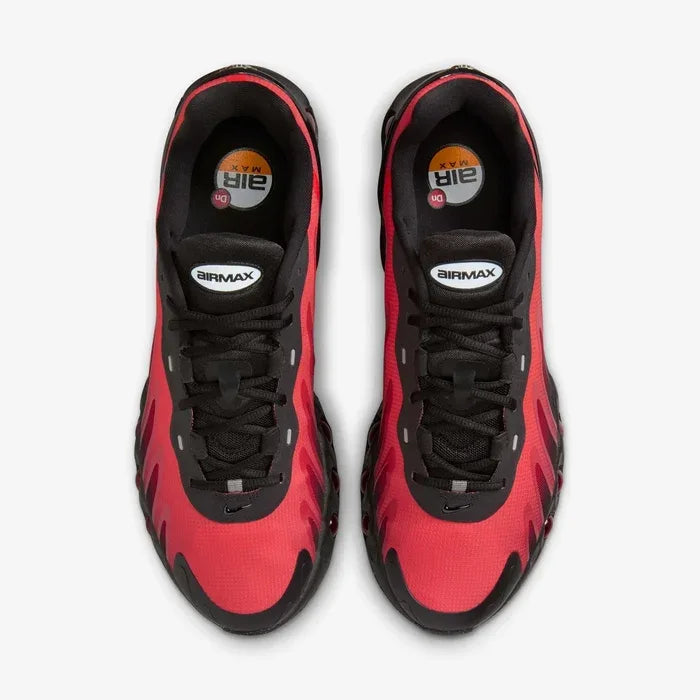 Tênis Vermelho com Preto Nike Air Max Dn8 Black Bright Crimson Par Visto Por Cima